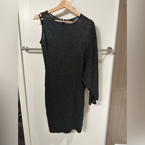 Ted Baker gold sparkly festive party dress - Picture 1 of 3